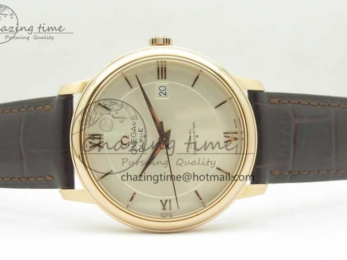 0507 Practical De Ville RG MKF 1:1 Best Edition Silver Dial RG Markers on Brown Leather Strap MIYOTA 9015 V 8049